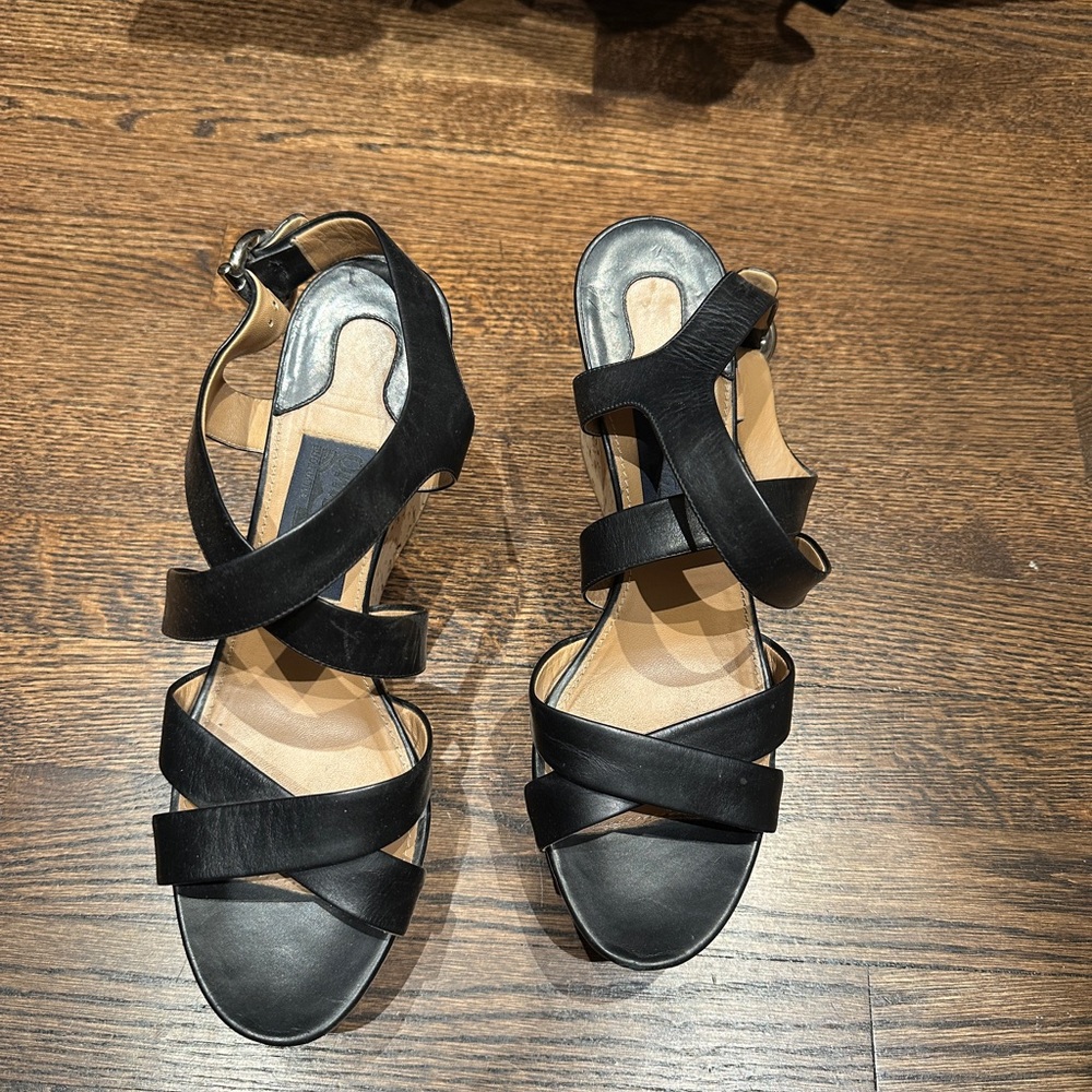 Ferragamo wedge black 8.5
